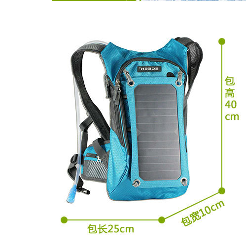 Outdoor riding solar charging backpack men and women lightweight skin sports backpack